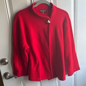 Karl Lagerfeld red lightweight wool jacket.